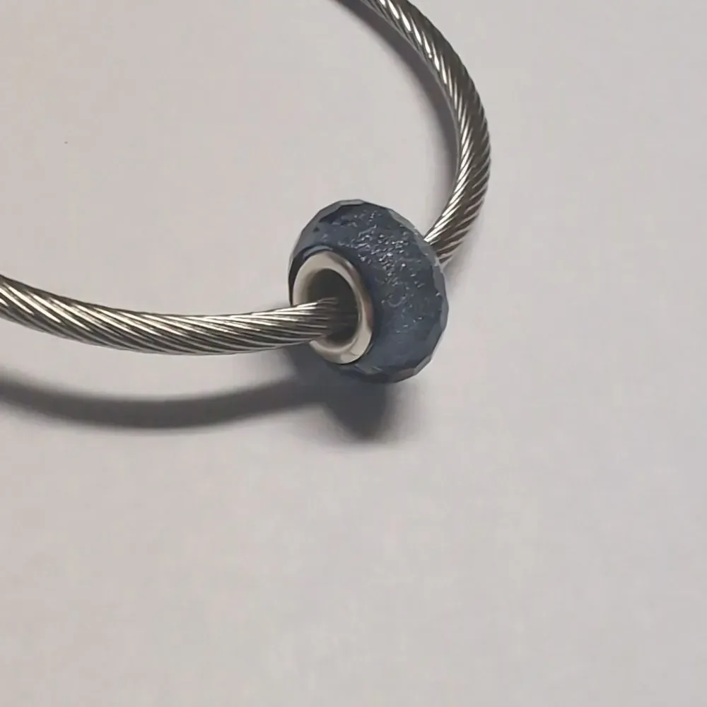 Gray Glittery Charm‎ for Pandora Style Bracelet
